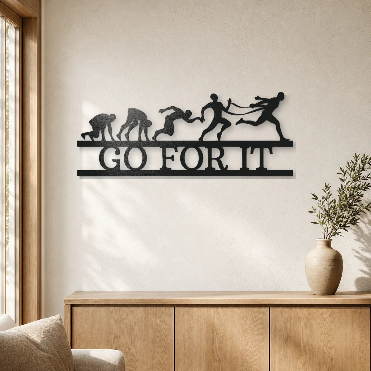 Evolution of Running Sign | Personalized Steel Wall Art | Made in USA