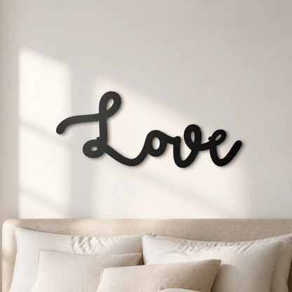 Love Script Sign | Custom Steel Wall Art | Made in USA