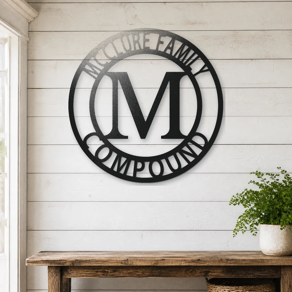Letter Family Name Sign | Personalized Steel Wall Art | Made in USA