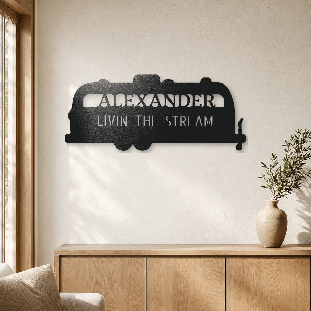 Airstream Monogram Sign | Personalized Steel Wall Art | Made in USA