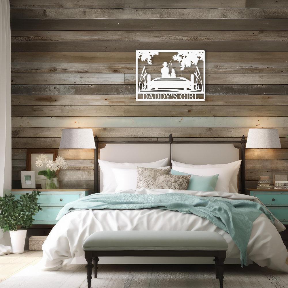Daddy's Girl Fishing Sign | Personalized Steel Wall Art | Made in USA