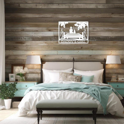 Daddy's Girl Fishing Sign | Personalized Steel Wall Art | Made in USA