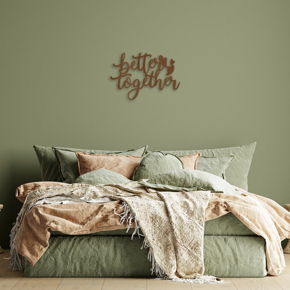 Better Together Sign | Romantic Steel Wall Art | Made in USA
