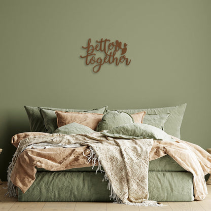 Better Together Sign | Romantic Steel Wall Art | Made in USA