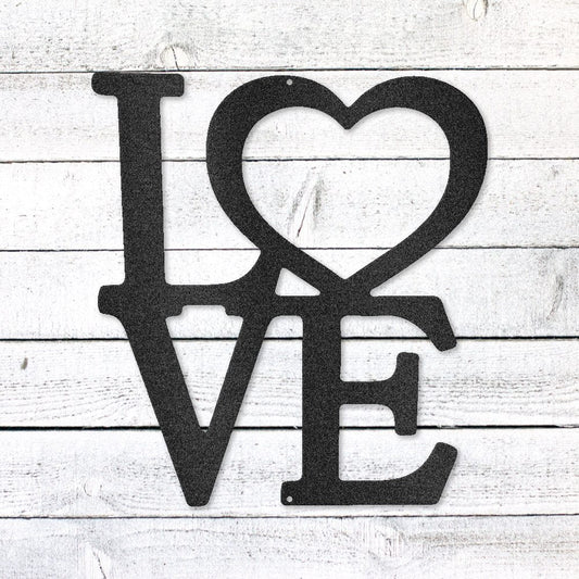 LOVE Steel Sign | Contemporary Metal Wall Art | Made in USA