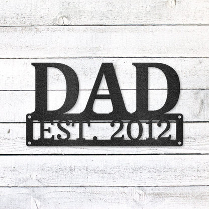 Personalized Dad Sign | Custom Steel Wall Art | Made in USA