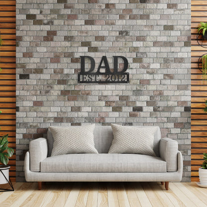 Personalized Dad Sign | Custom Steel Wall Art | Made in USA