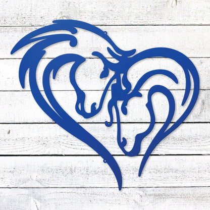 Horse Love Heart Sign | Romantic Steel Wall Art | Made in USA