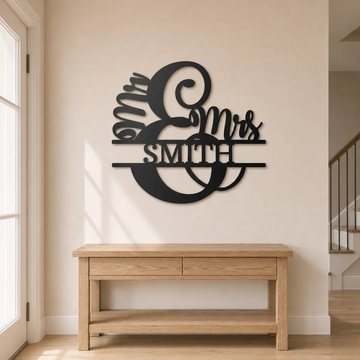 New Couples Monogram Sign | Personalized Steel Wall Art | Made in USA