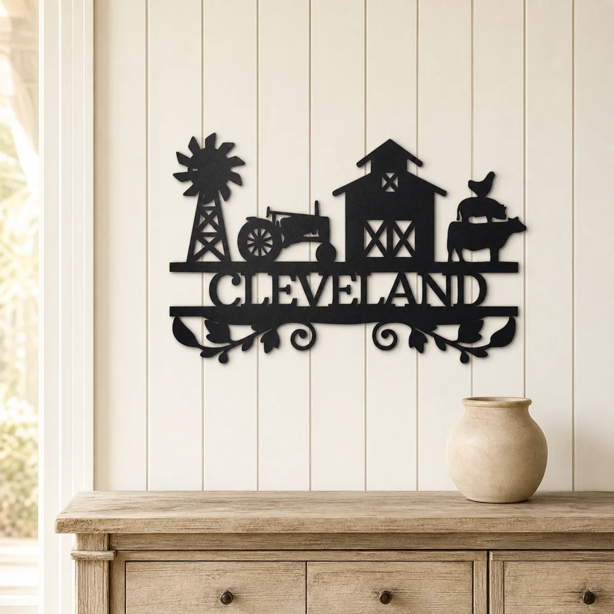 Farm Life Monogram Sign | Personalized Steel Wall Art | Made in USA