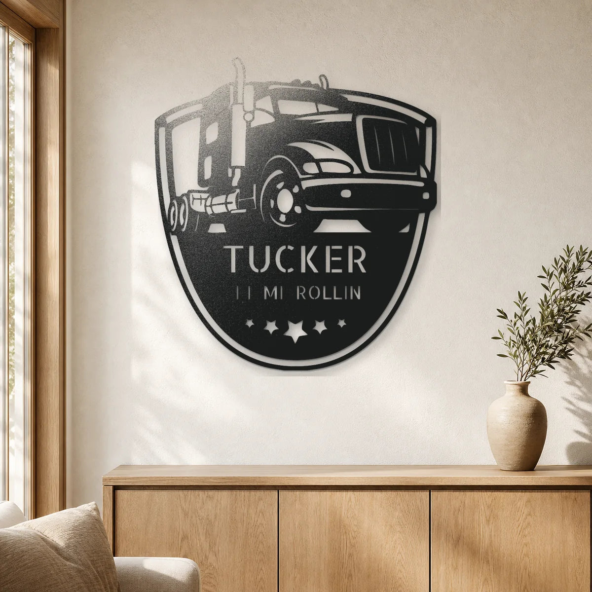 10-4 Roger Monogram Sign | Personalized Steel Wall Art | Made in USA