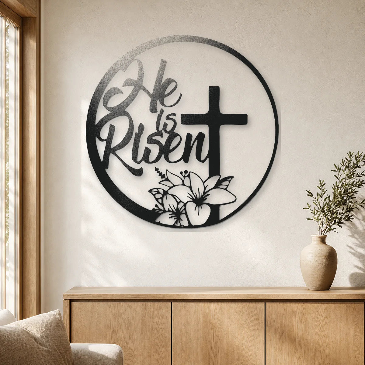 He is Risen Sign | Custom Steel Wall Art | Made in USA