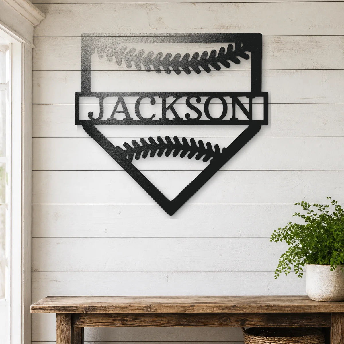 Personal Home Base Sign | Personalized Steel Wall Art | Made in USA