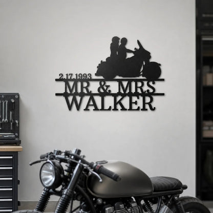 Motorcycle 3 Sign | Personalized Steel Wall Art | Made in USA