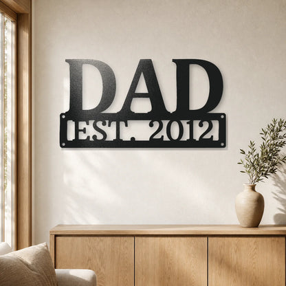 Personalized Dad Sign | Custom Steel Wall Art | Made in USA
