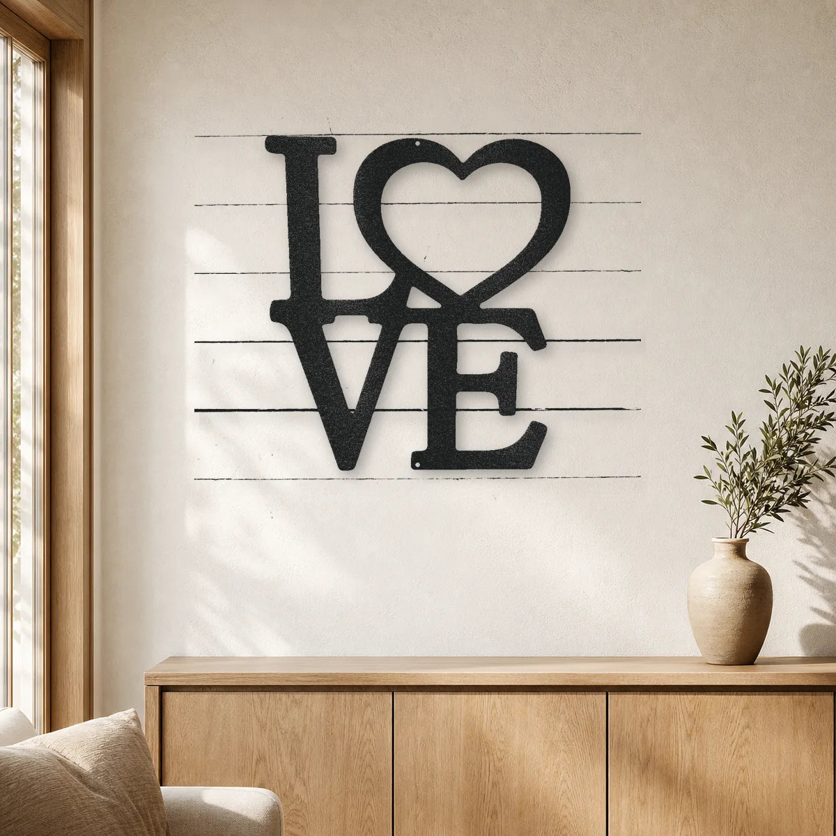LOVE Steel Sign | Contemporary Metal Wall Art | Made in USA