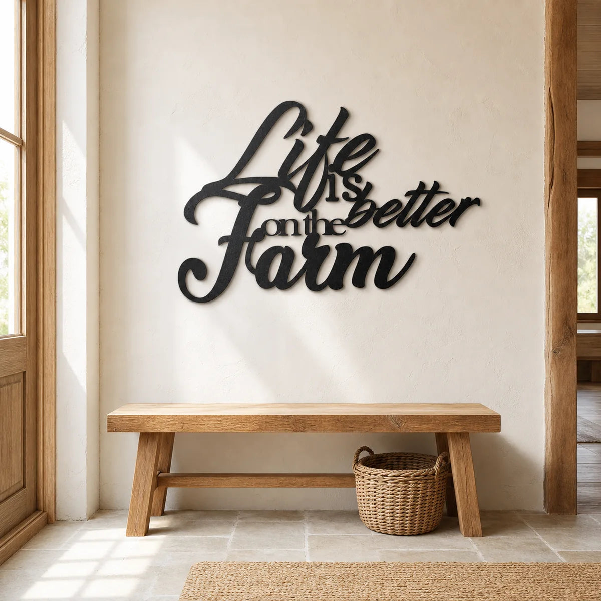 Better on the Farm Quote Sign | Custom Steel Wall Art | Made in USA