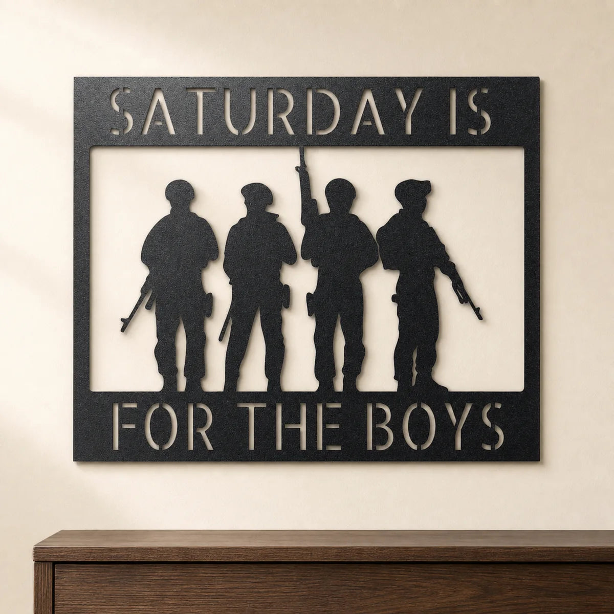 Soldier Monogram Sign | Personalized Steel Wall Art | Made in USA