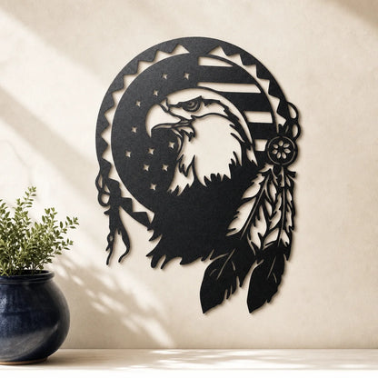 Native Eagle Sign | Custom Steel Wall Art | Made in USA