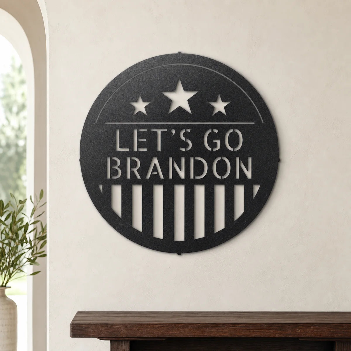 6 Star Monogram Sign | Personalized Steel Wall Art | Made in USA