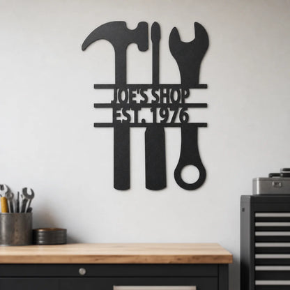 The Garage Sign | Personalized Steel Wall Art | Made in USA