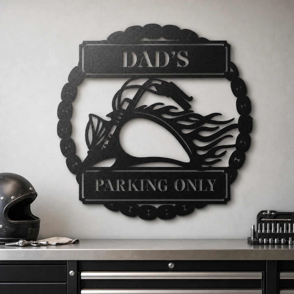 Hog Parking Plaque | Personalized Steel Wall Art | Made in USA