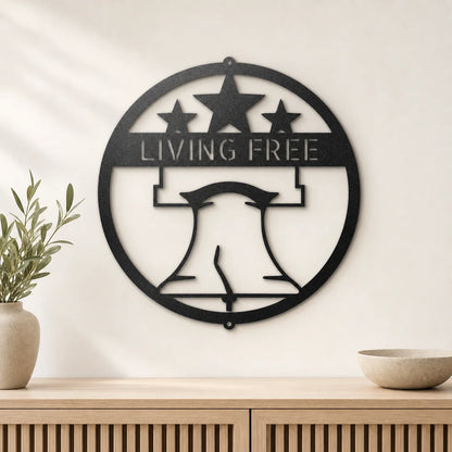 Liberty Bell Monogram Sign | Personalized Steel Wall Art | Made in USA