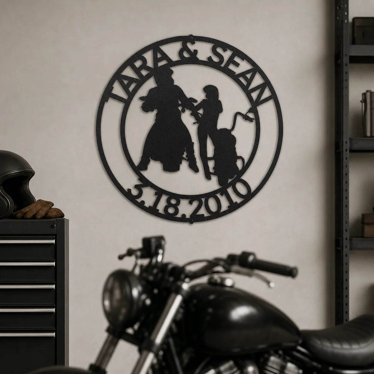 Motorcycle 12 Sign | Personalized Steel Wall Art | Made in USA