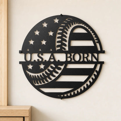 America's Pastime Sign | Personalized Steel Wall Art | Made in USA