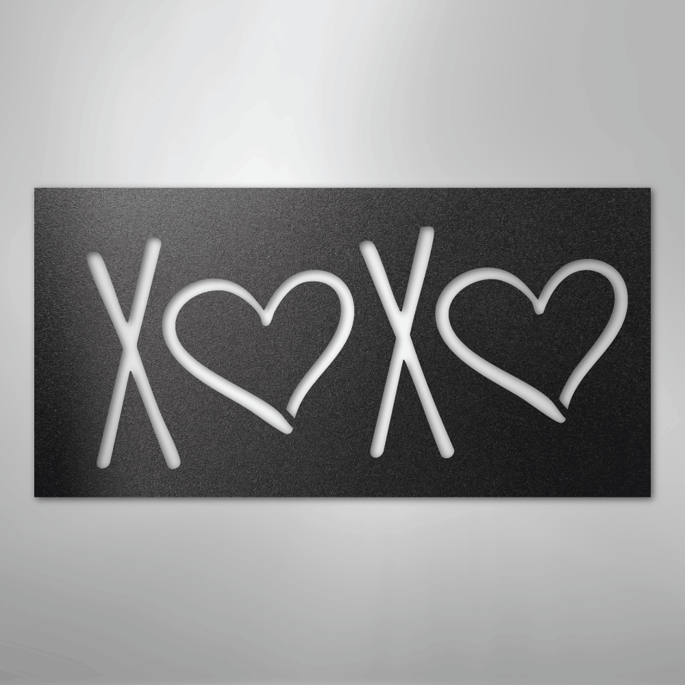 X❤️X❤️ Heart Wall Sign | Romantic Steel Wall Art | Made in USA