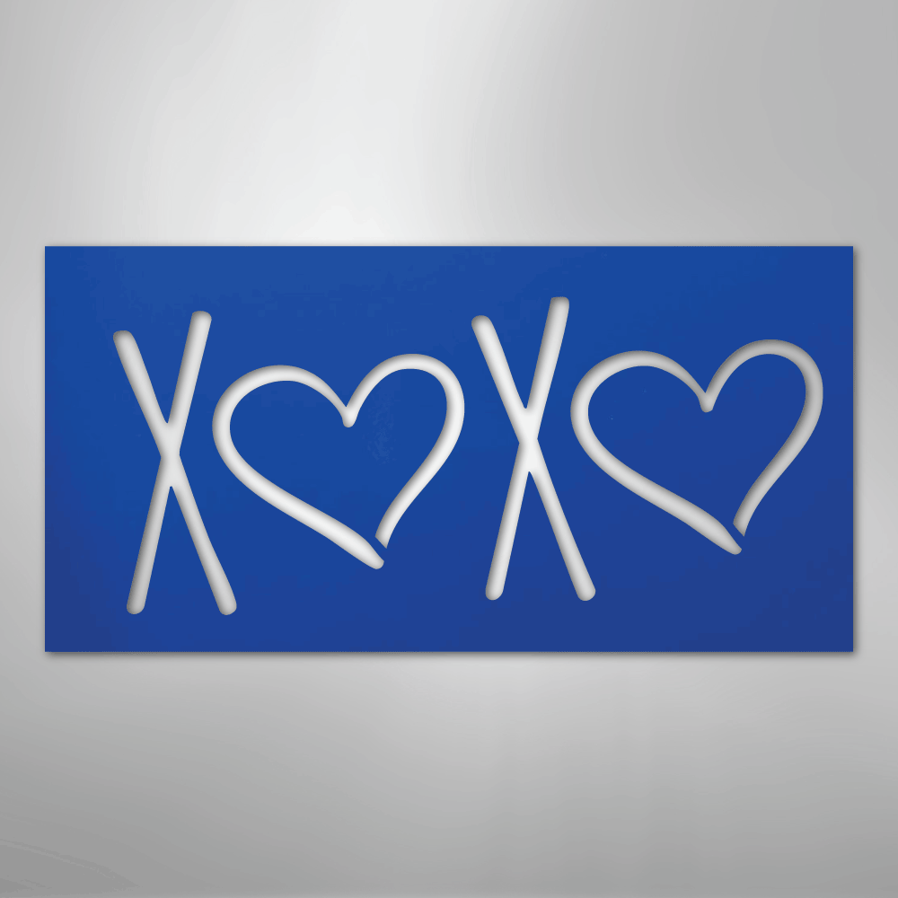 X❤️X❤️ Heart Wall Sign | Romantic Steel Wall Art | Made in USA