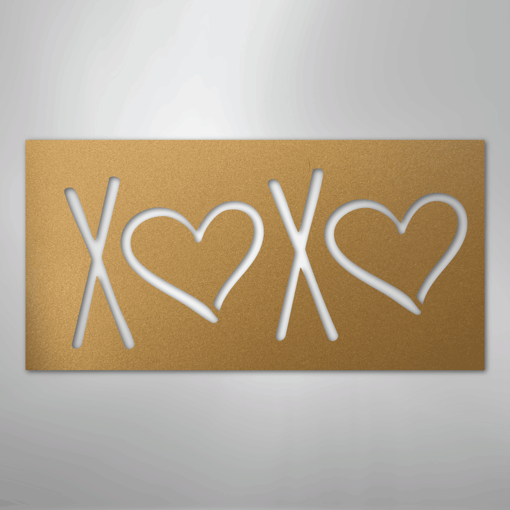 X❤️X❤️ Heart Wall Sign | Romantic Steel Wall Art | Made in USA