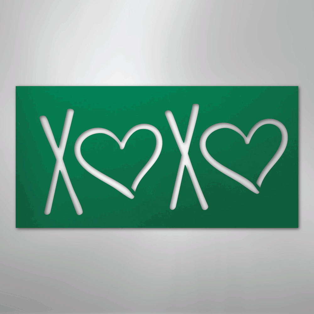 X❤️X❤️ Heart Wall Sign | Romantic Steel Wall Art | Made in USA
