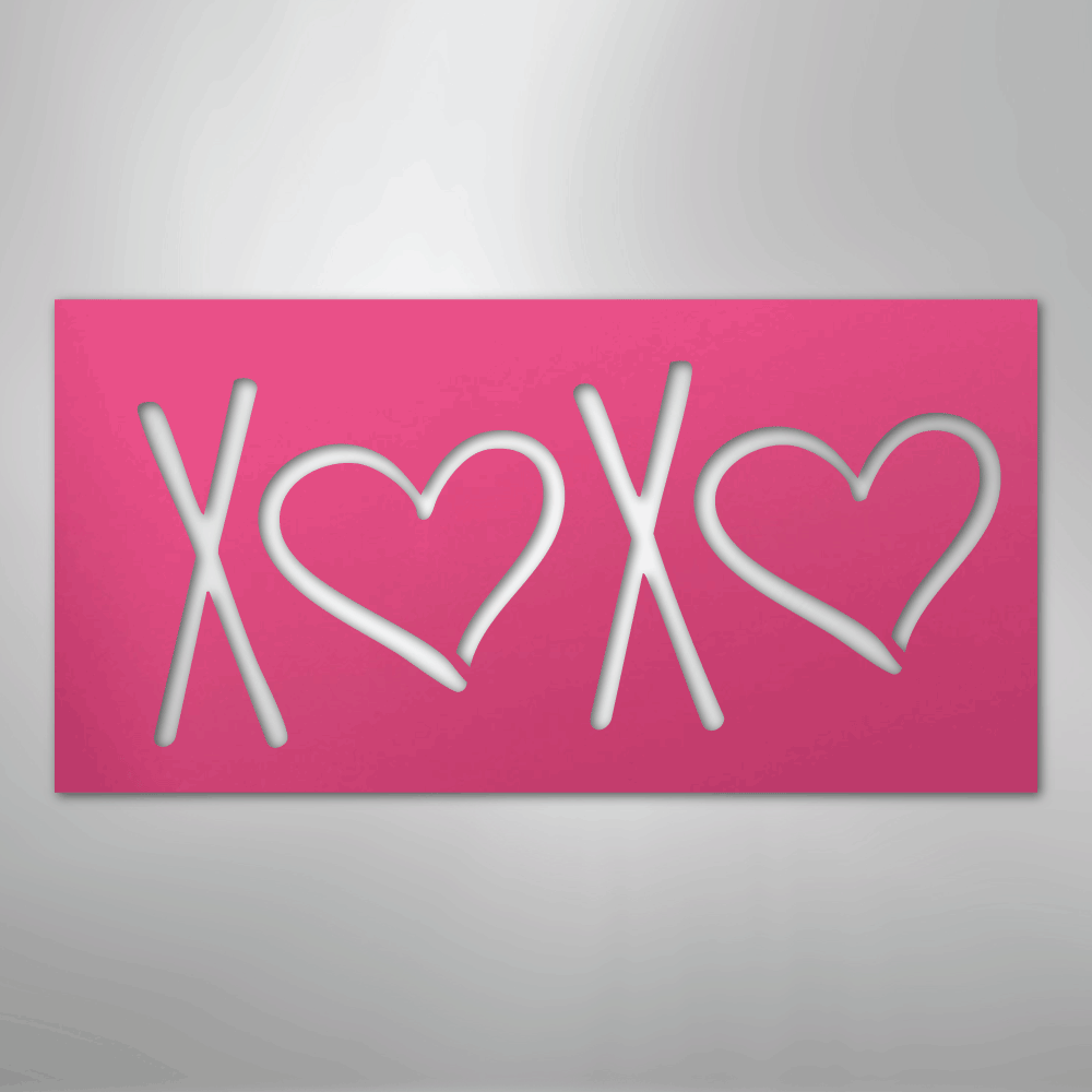 X❤️X❤️ Heart Wall Sign | Romantic Steel Wall Art | Made in USA