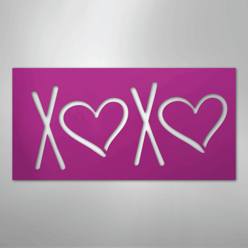 X❤️X❤️ Heart Wall Sign | Romantic Steel Wall Art | Made in USA