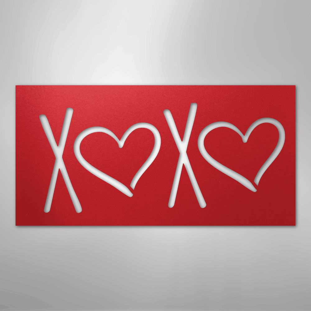 X❤️X❤️ Heart Wall Sign | Romantic Steel Wall Art | Made in USA