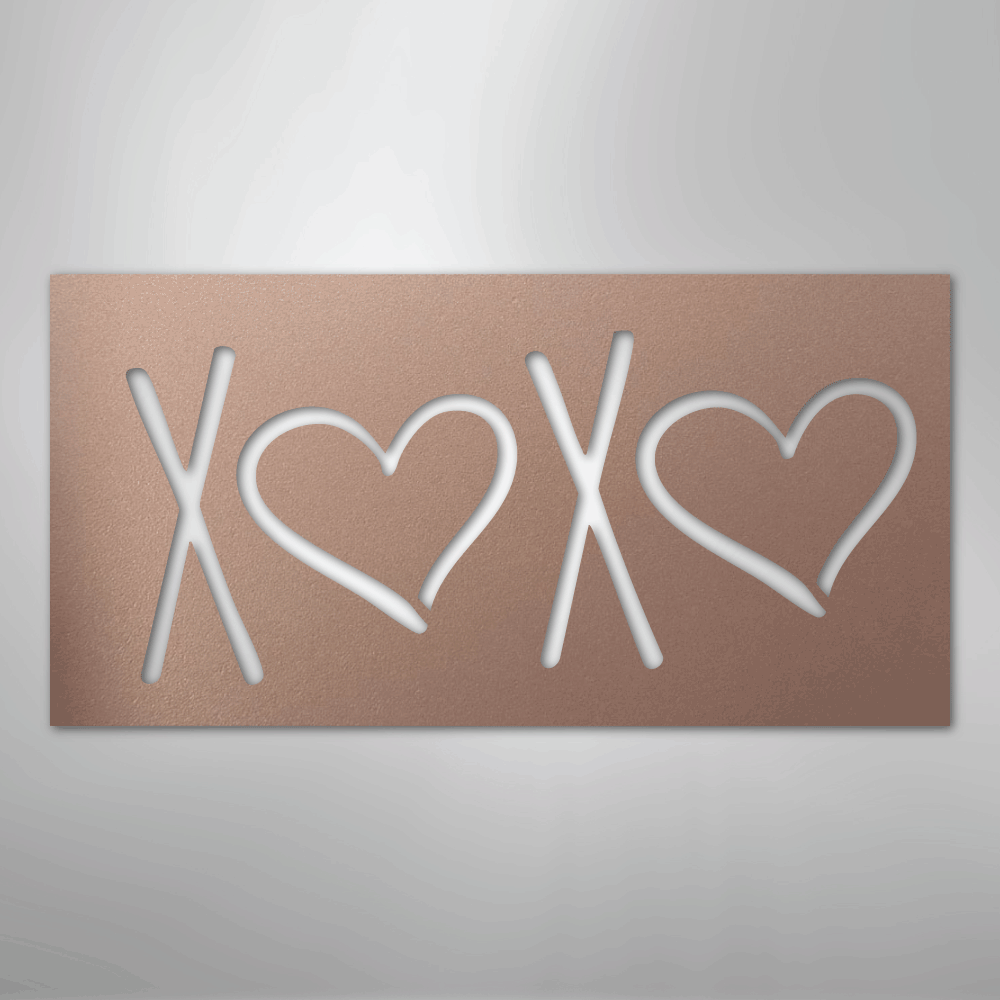 X❤️X❤️ Heart Wall Sign | Romantic Steel Wall Art | Made in USA