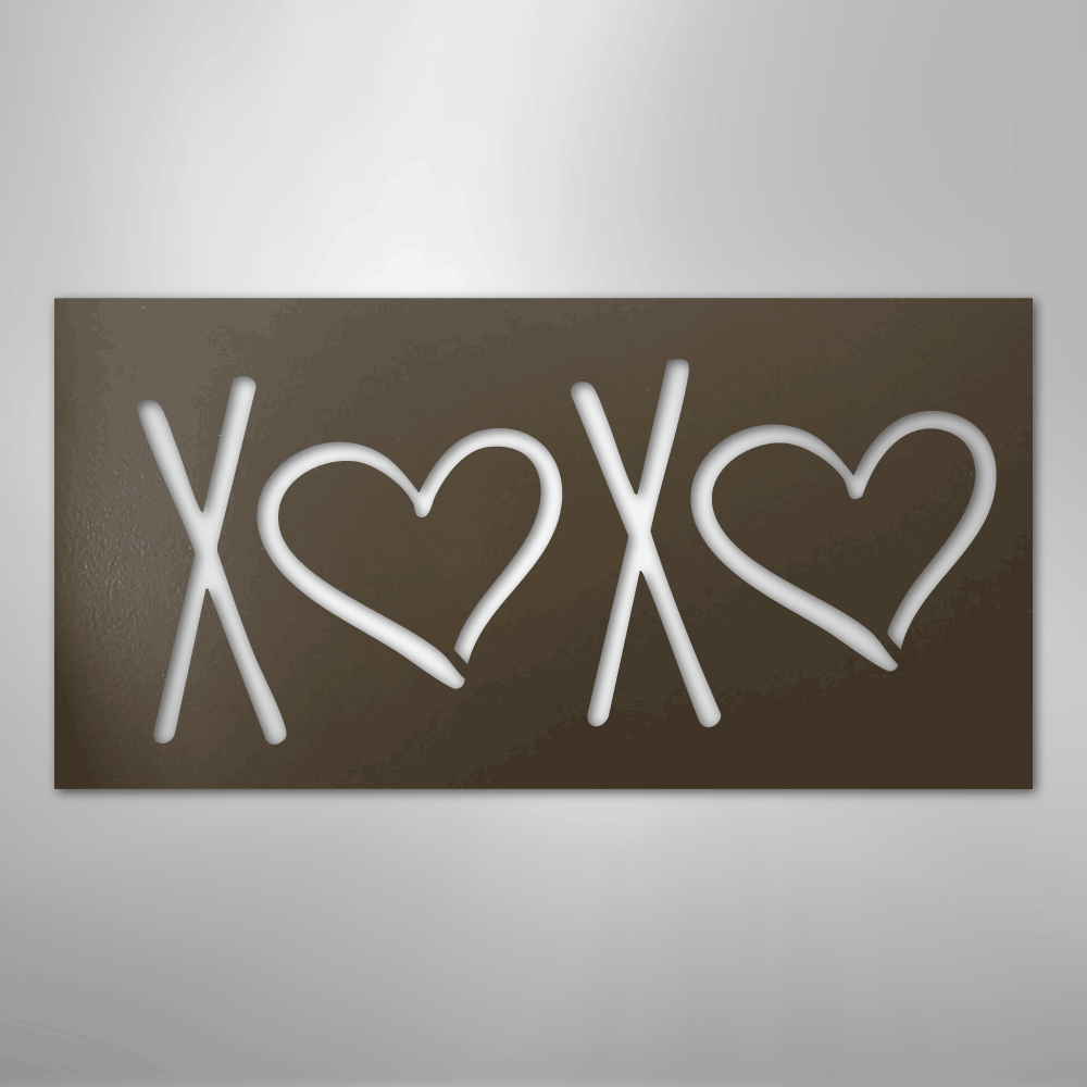 X❤️X❤️ Heart Wall Sign | Romantic Steel Wall Art | Made in USA