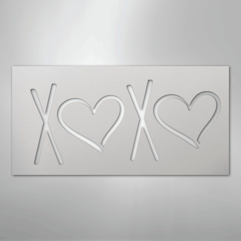 X❤️X❤️ Heart Wall Sign | Romantic Steel Wall Art | Made in USA