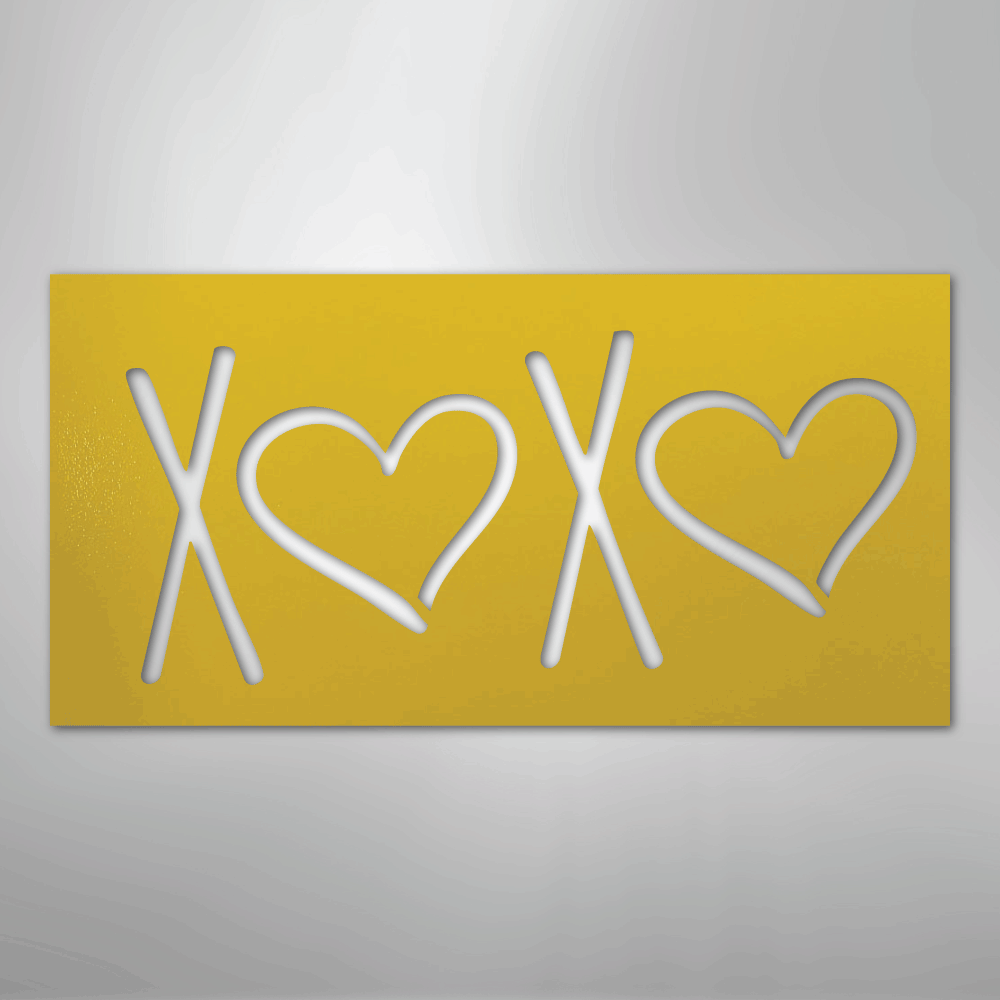 X❤️X❤️ Heart Wall Sign | Romantic Steel Wall Art | Made in USA
