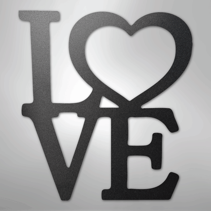 LOVE Steel Sign | Contemporary Metal Wall Art | Made in USA