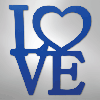LOVE Steel Sign | Contemporary Metal Wall Art | Made in USA