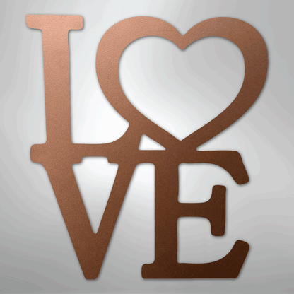 LOVE Steel Sign | Contemporary Metal Wall Art | Made in USA