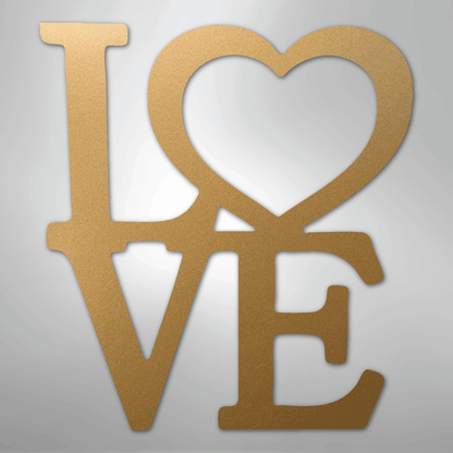 LOVE Steel Sign | Contemporary Metal Wall Art | Made in USA