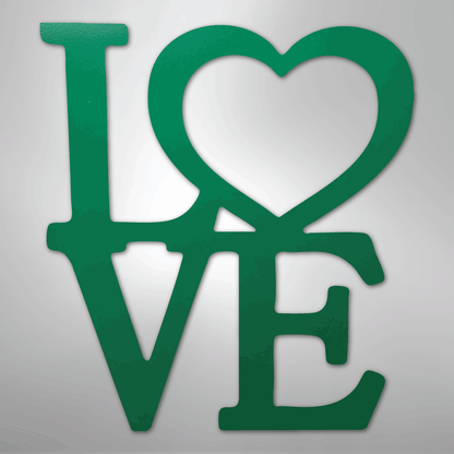 LOVE Steel Sign | Contemporary Metal Wall Art | Made in USA