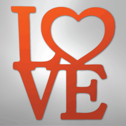 LOVE Steel Sign | Contemporary Metal Wall Art | Made in USA