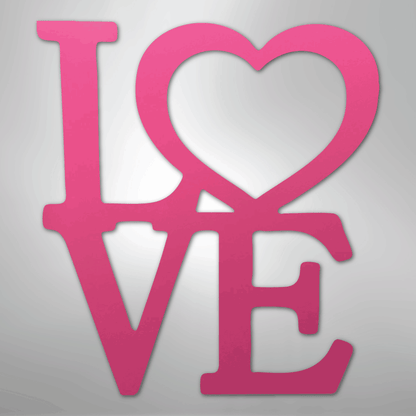 LOVE Steel Sign | Contemporary Metal Wall Art | Made in USA