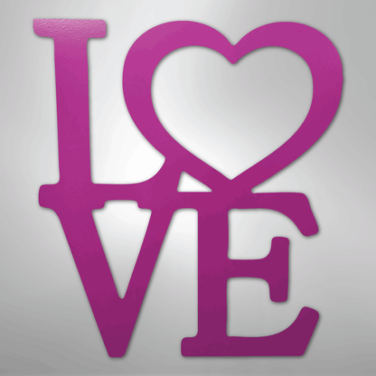 LOVE Steel Sign | Contemporary Metal Wall Art | Made in USA