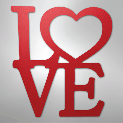 LOVE Steel Sign | Contemporary Metal Wall Art | Made in USA