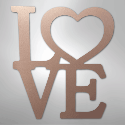 LOVE Steel Sign | Contemporary Metal Wall Art | Made in USA